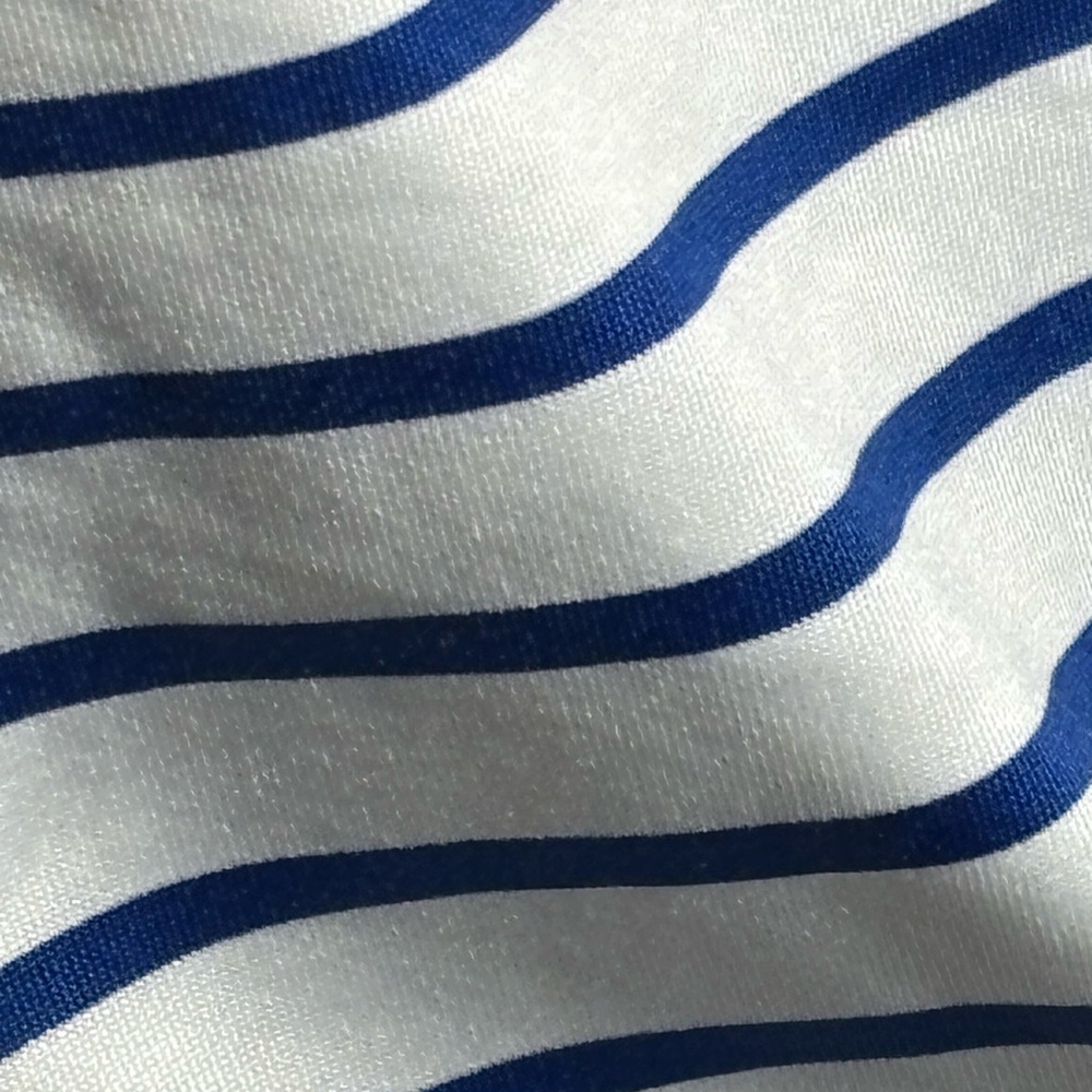 Lands’ End Elbow Sleeve Tie Waist Sheath Dress White & Navy Blue Nautical Sz S - Picture 8 of 16